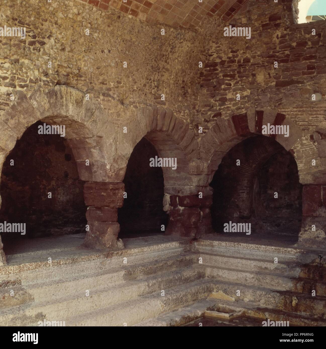 Ancienne cité romaine thermes de Caldes de Montbui. 1er siècle avant JC. Banque D'Images