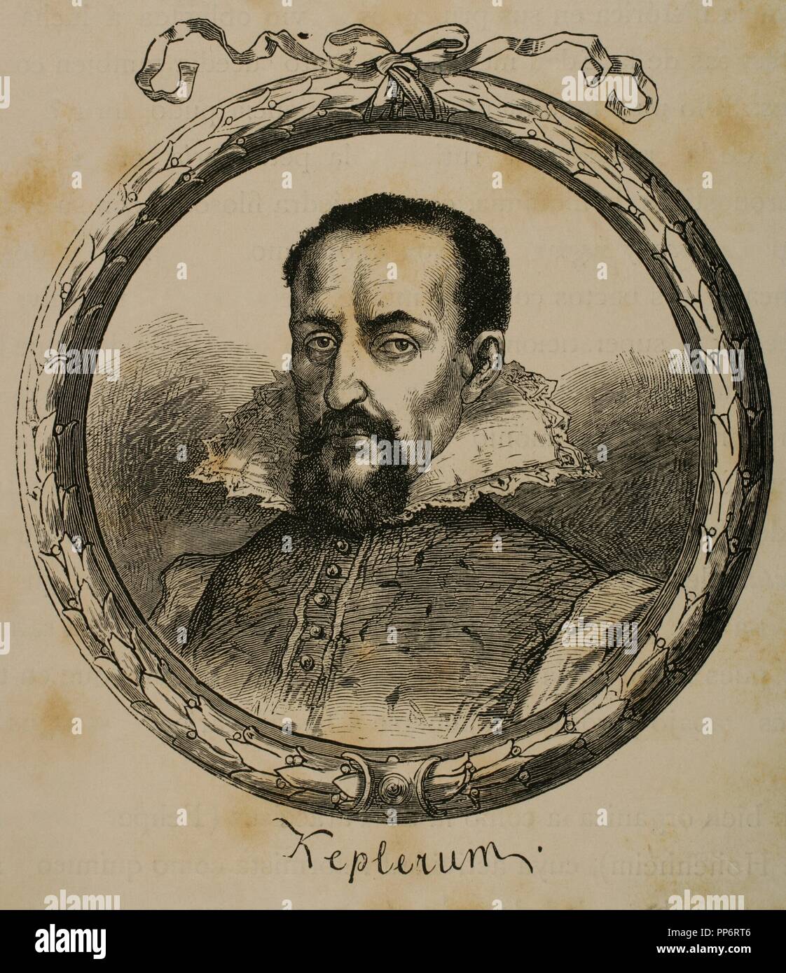 Johannes Kepler (1571-1630). L'astronome et mathématicien allemand. Gravure en Germanie, 1882. Banque D'Images