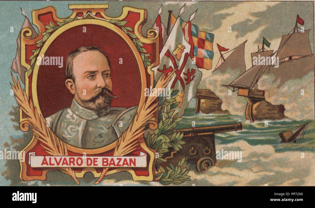 Álvaro de Bazán Guzmán (1526-1588). Marino español. Banque D'Images