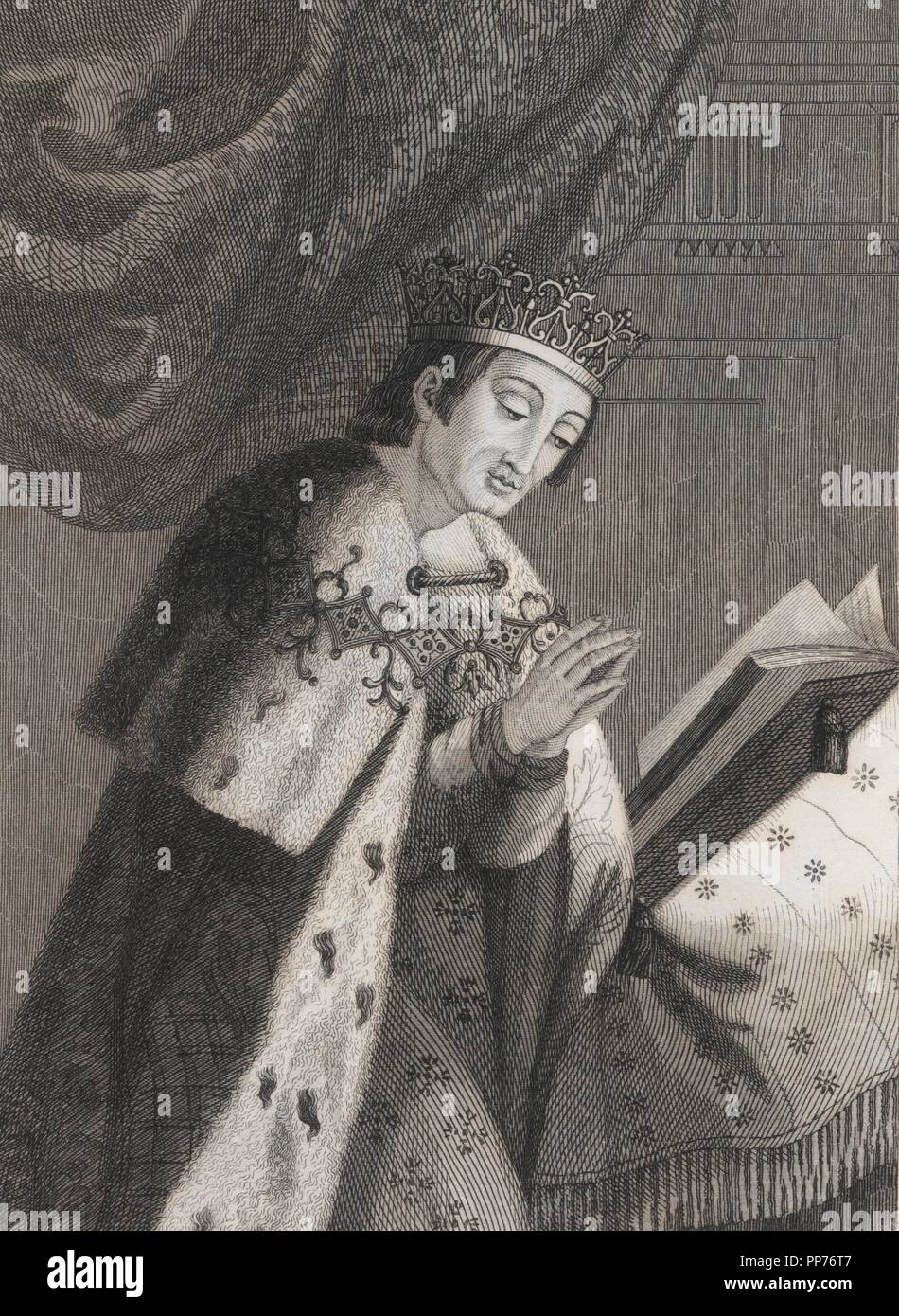 Alfonso VIII (1155-1214), noble, el Rey de Castilla. La gravure de 1853. Banque D'Images