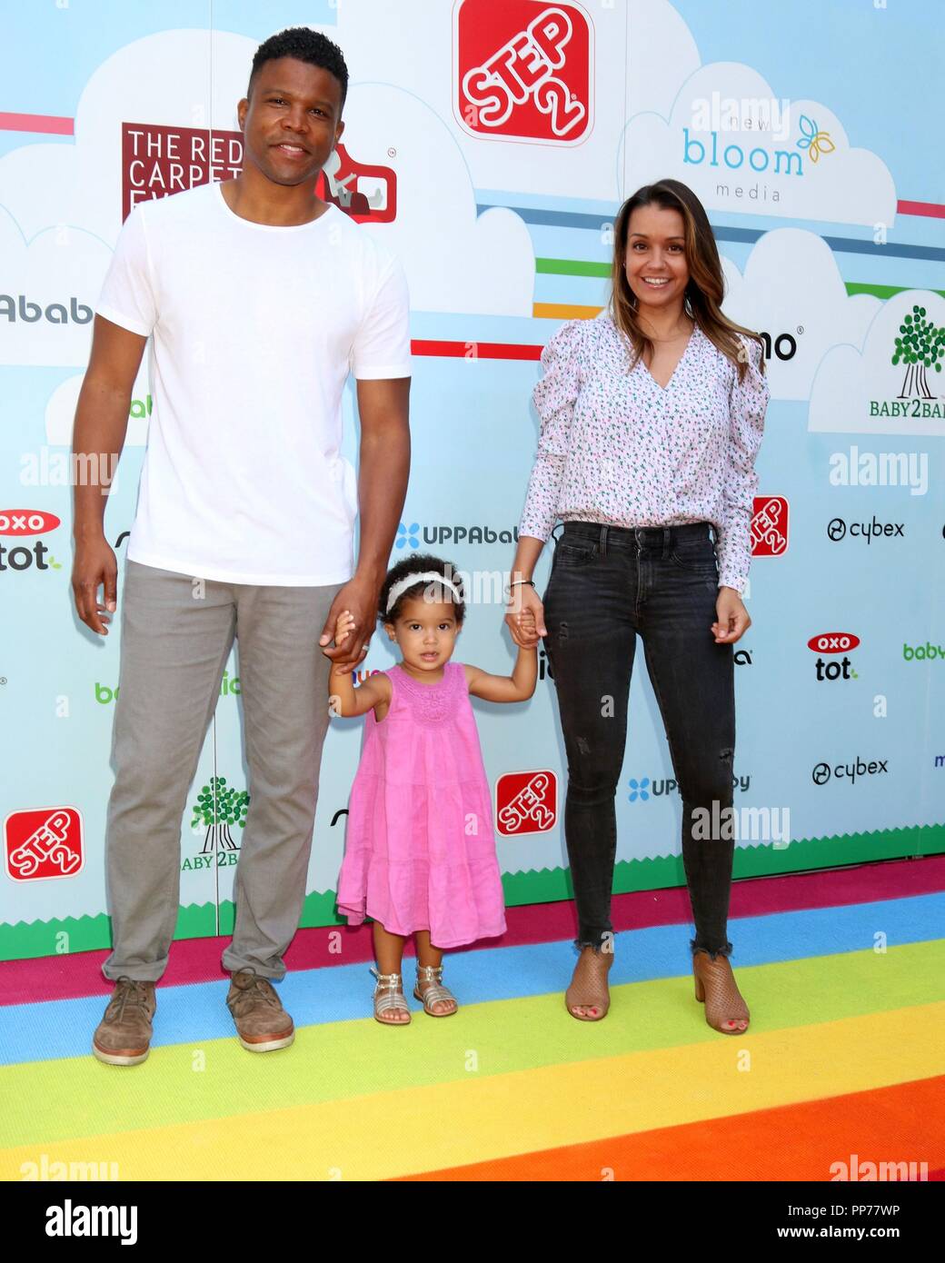 Culver City, CA. 22 Sep, 2018. Sharif Atkins, fille, Bethany Lynn Hotchkiss aux arrivées de l'étape2 présente la 7e édition de l'événement tapis rouge de célébrité par nouveau Bloom Media bénéficiant Baby2baby, l'économat au Studio Sony Pictures, Culver City, CA, le 22 septembre 2018. Credit : Priscilla Grant/Everett Collection/Alamy Live News Banque D'Images