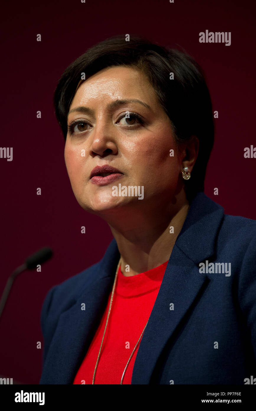 Liverpool, Royaume-Uni. Sep 24, 2018. Rokhsana Fiaz, Maire de Newham parle lors de la conférence du parti travailliste à Liverpool. Credit : Russell Hart/Alamy Live News Banque D'Images