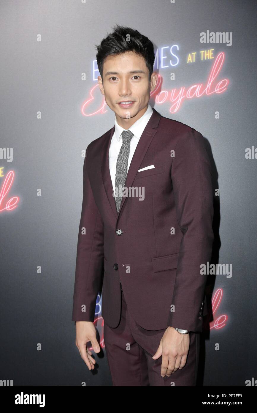 Manny Jacinto aux arrivées de mauvais moments à l'EL ROYALE Premiere, Théâtre chinois de Grauman (autrefois Grauman's), Los Angeles, CA Septembre 22, 2018. Photo par : Priscilla Grant/Everett Collection Banque D'Images