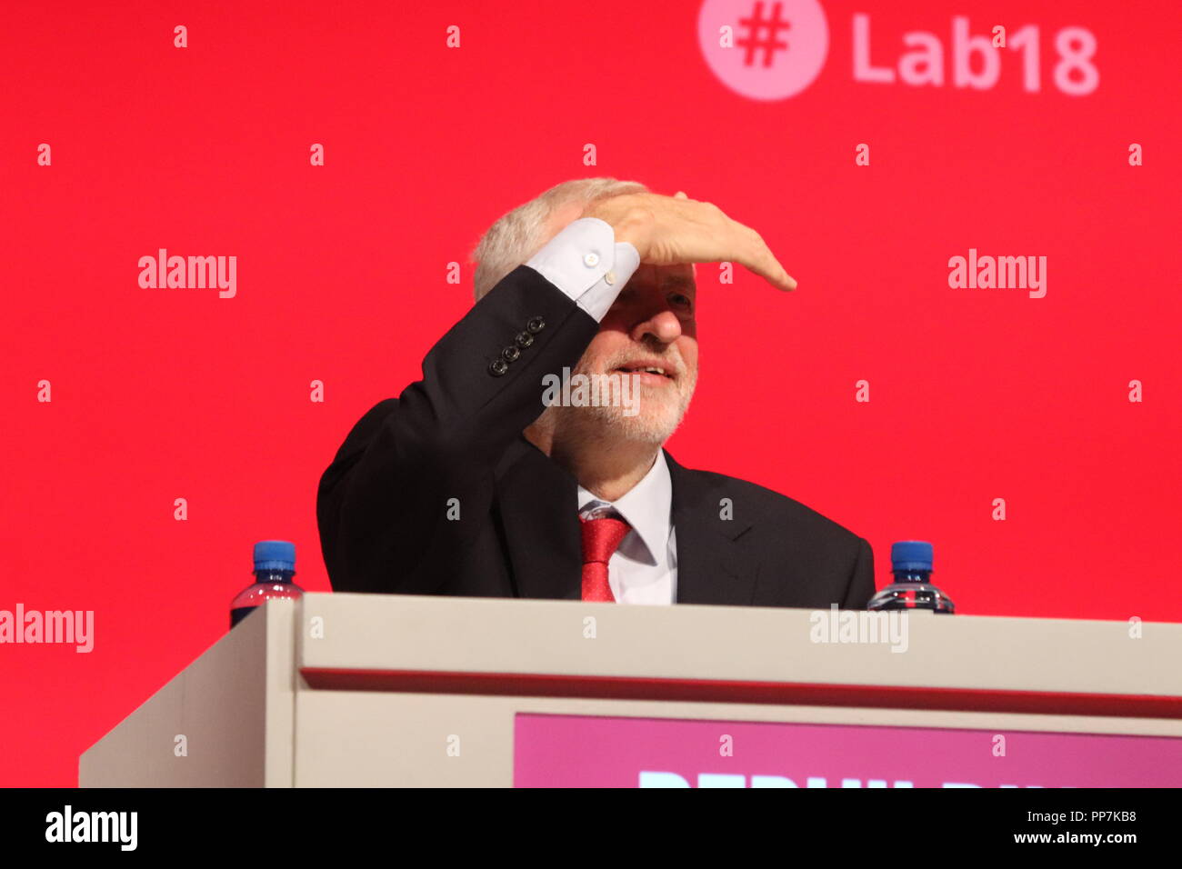 Conférence du parti travailliste, Liverpool, Royaume-Uni 24 septembre 2018. Membres et délégués arrivant à la conférence aujourd'hui à Liverpool, de crédit:Mike Clarke/ Alamy Live News Banque D'Images