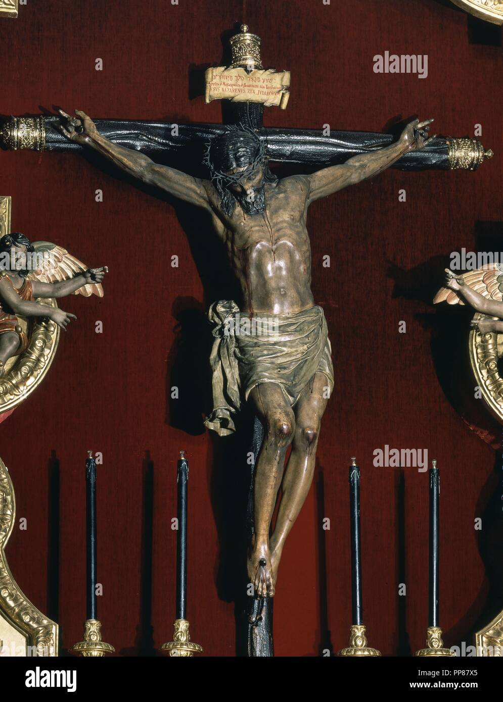 CRISTO DE BURGOS - SIGLO XVI - RENACIMIENTO ESPAÑOL. Auteur : VAZQUEZ JUAN BAUTISTA EL Viejo. Lieu : st. PETER'S CHURCH. Sevilla. Séville. L'ESPAGNE. Banque D'Images