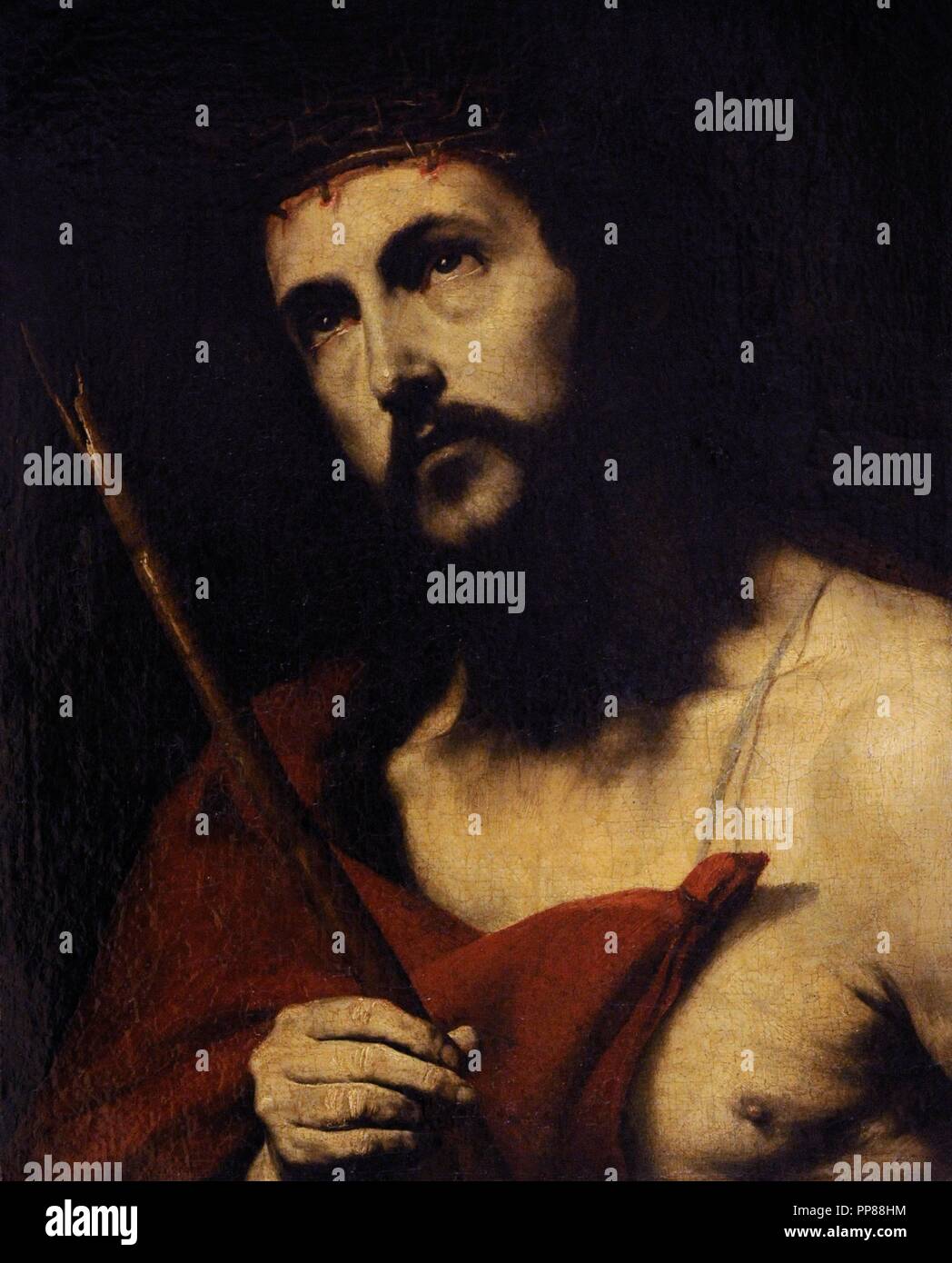 Jose de Ribera (1591-1652). Peintre espagnol. Ecce Homo, 1632-1634. Le Musée de l'Ermitage. Saint Petersburg. La Russie. Banque D'Images