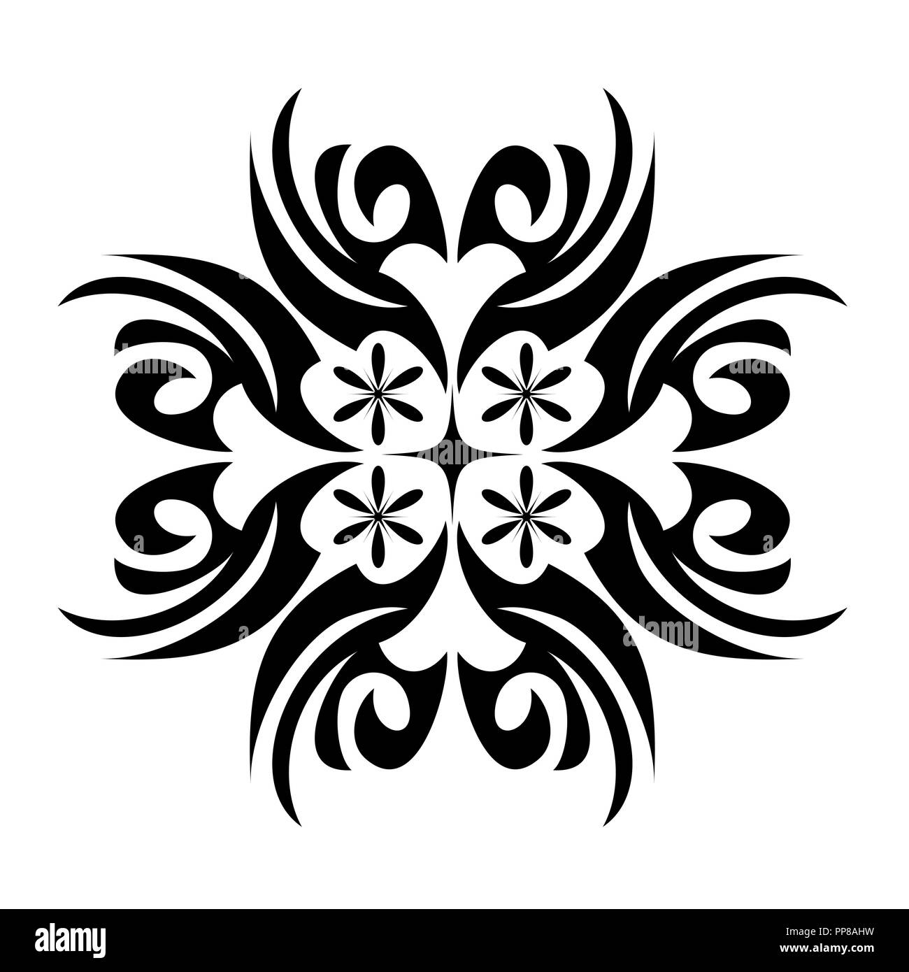 Vector illustration sur un ornement décoratif abstrait. Illustration de Vecteur