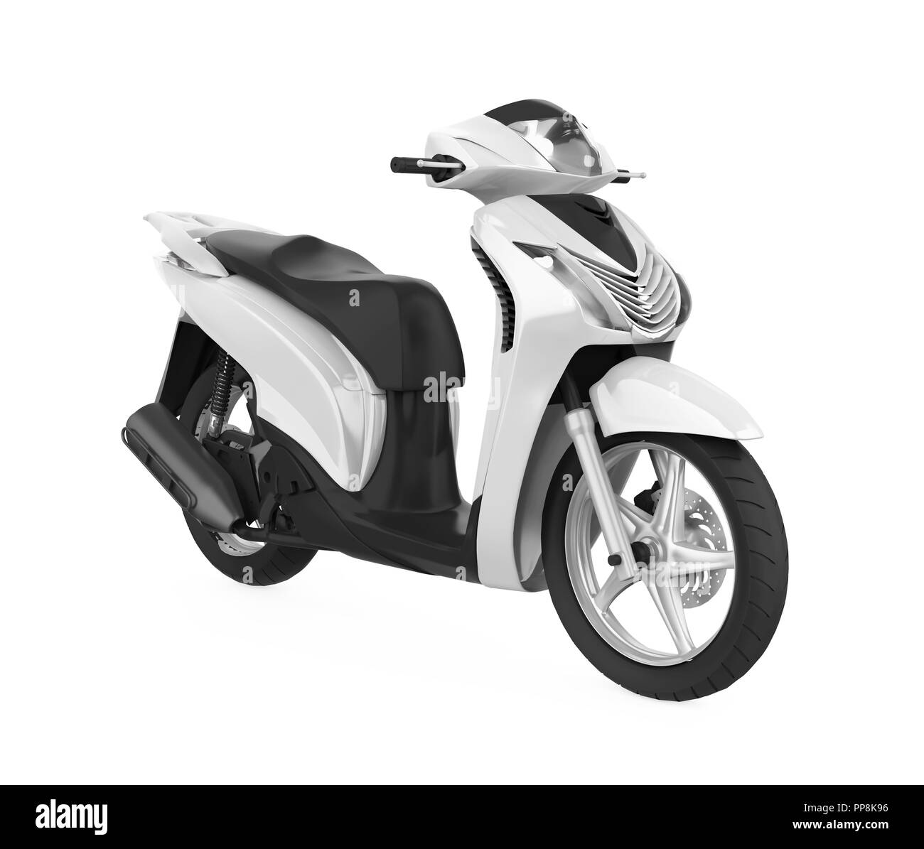 Isolées Moto Scooter Banque D'Images