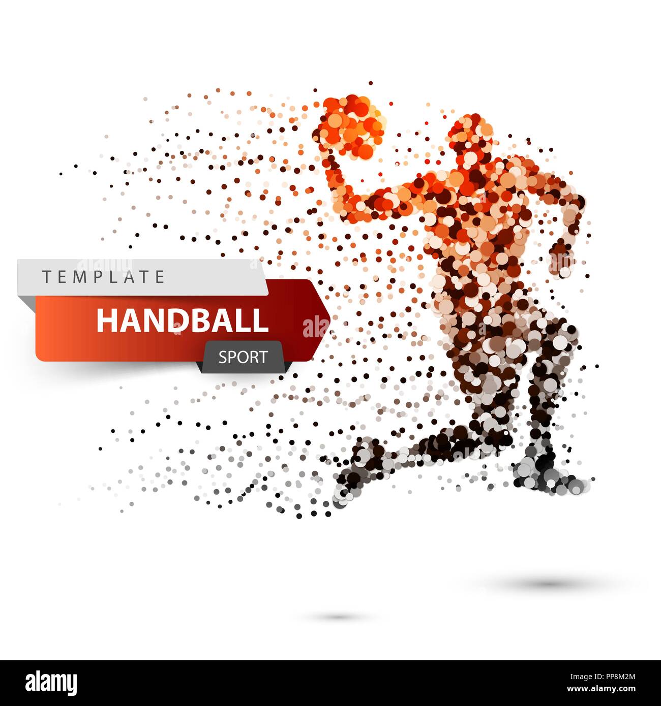 Dot Handball illustration sur le fond blanc. Illustration de Vecteur