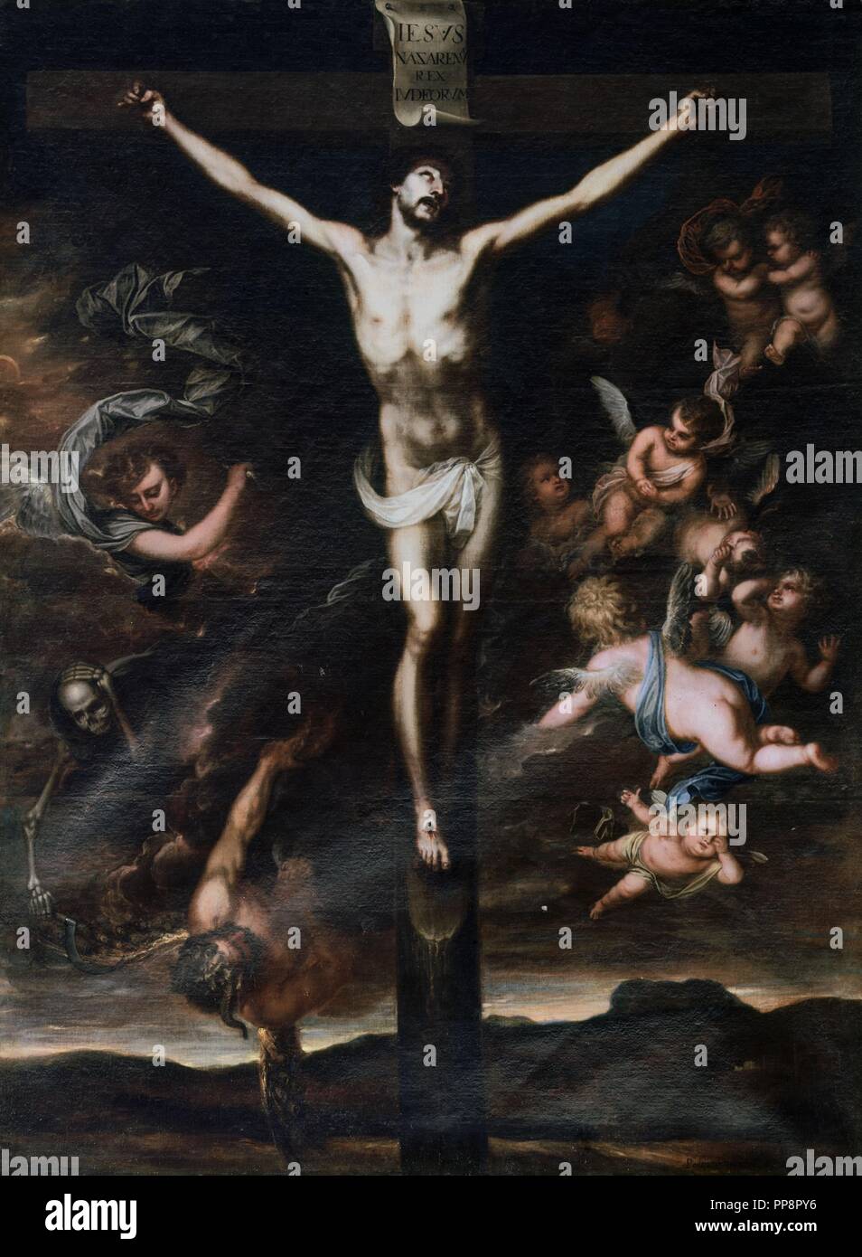 Le CHRIST DE L'EXPIRATION - 17e siècle - baroque espagnol. Auteur : BOCANEGRA, PEDRO ATANASIO. Emplacement : CATEDRAL-musée diocésain. Grenade. L'ESPAGNE. Banque D'Images