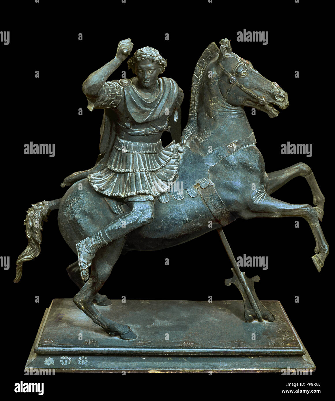 *ALEJANDRO MAGNO UN REINS DE BUCEFALO- S I AC -BRONCE-ESCULTURA GRIEGA. Lieu : MUSÉE NATIONAL D'ARCHÉOLOGIE. Napoli. ITALIA. Banque D'Images