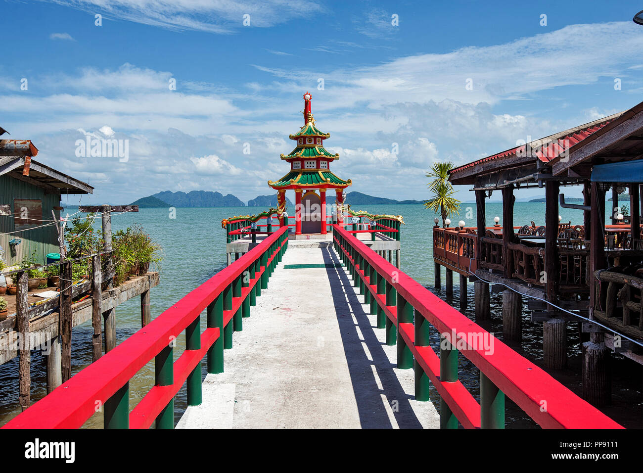 Koh Lanta Old Town Pier dans Koh Lanta, Thaïlande Banque D'Images
