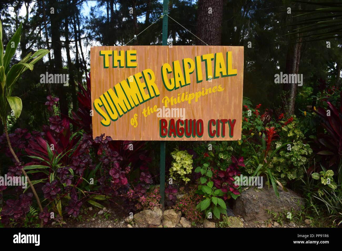 Baguio City est la capitale estivale des Philippines la destination favorite des habitants, touristes et des vacanciers à tout moment de l'année. Banque D'Images