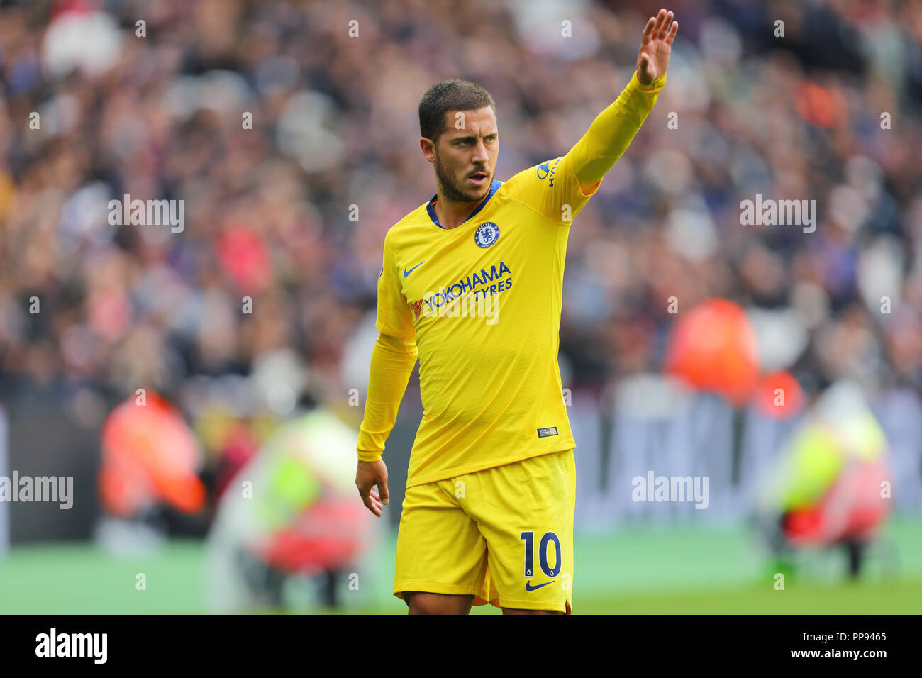 Eden Hazard de Chelsea - West Ham United v Chelsea, Premier League, stade de Londres, Londres (Stratford) - 23 septembre 2018 Banque D'Images
