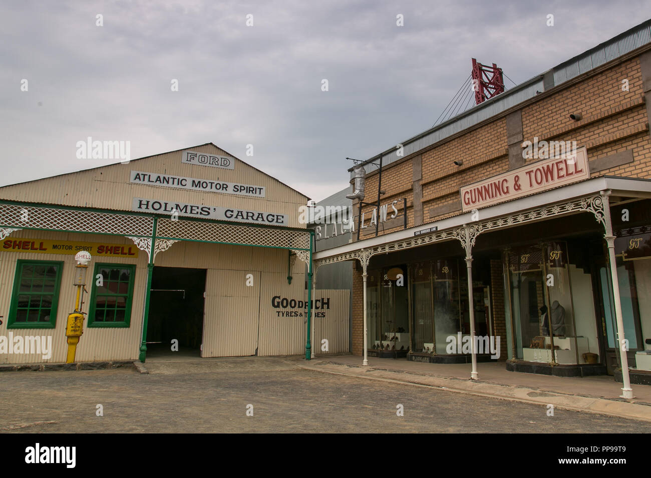 24 septembre 2018 : les bâtiments anciens dans le célèbre 'Big Hole Museum' à Kimberley , Afrique du Sud. Photo par Dirk Jacobs/ PIX24 Banque D'Images