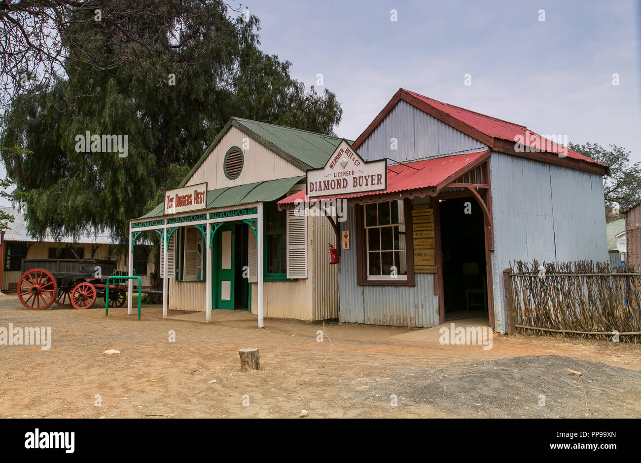 24 septembre 2108 : Les Diggers reste pub et revendeur de diamants l'illustration à la 'Big Hole Museum' à Kimberley, Afrique du Sud. Photo par Dirk Jacobs Banque D'Images