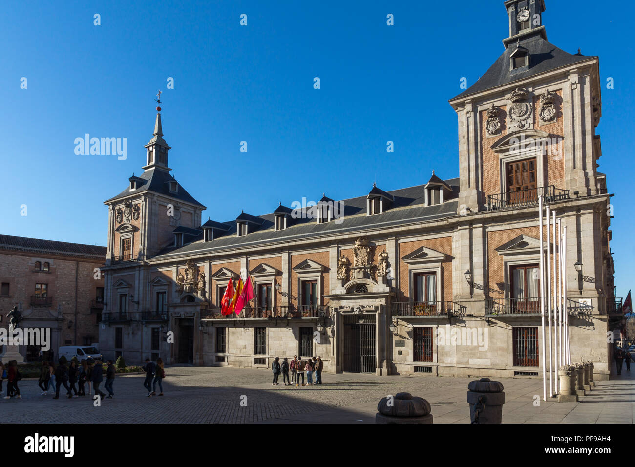 MADRID, ESPAGNE - 22 janvier 2018 : vue imprenable sur la Plaza de la Villa dans la ville de Madrid, Espagne Banque D'Images