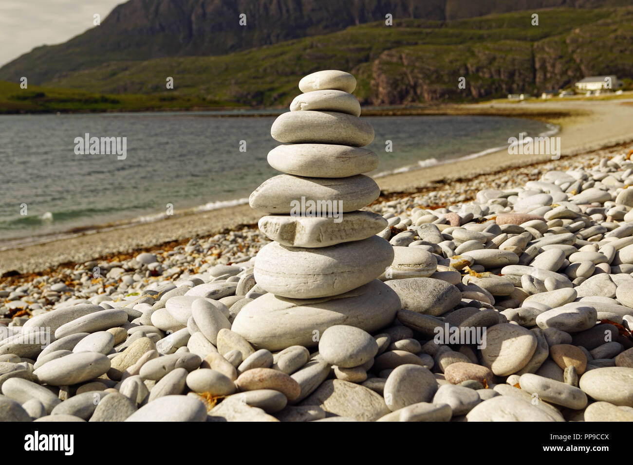 Ardmair sont situés dans un endroit magnifique à 3 miles au nord de l'Highland Village de pêcheurs d'Ullapool sur la côte ouest de l'Écosse. Banque D'Images