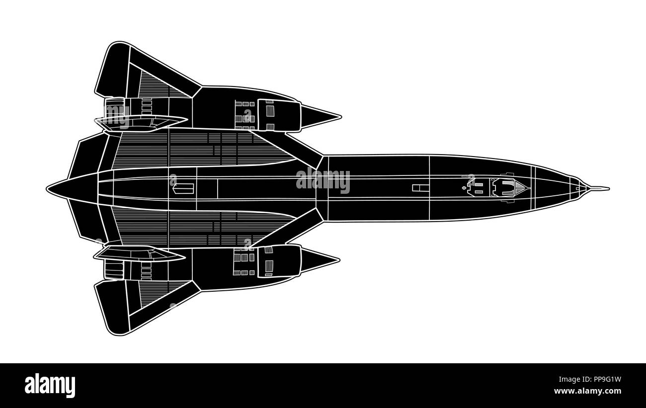 American jet d'avions de chasse. Technichal colorés tirage. Illustration de Vecteur