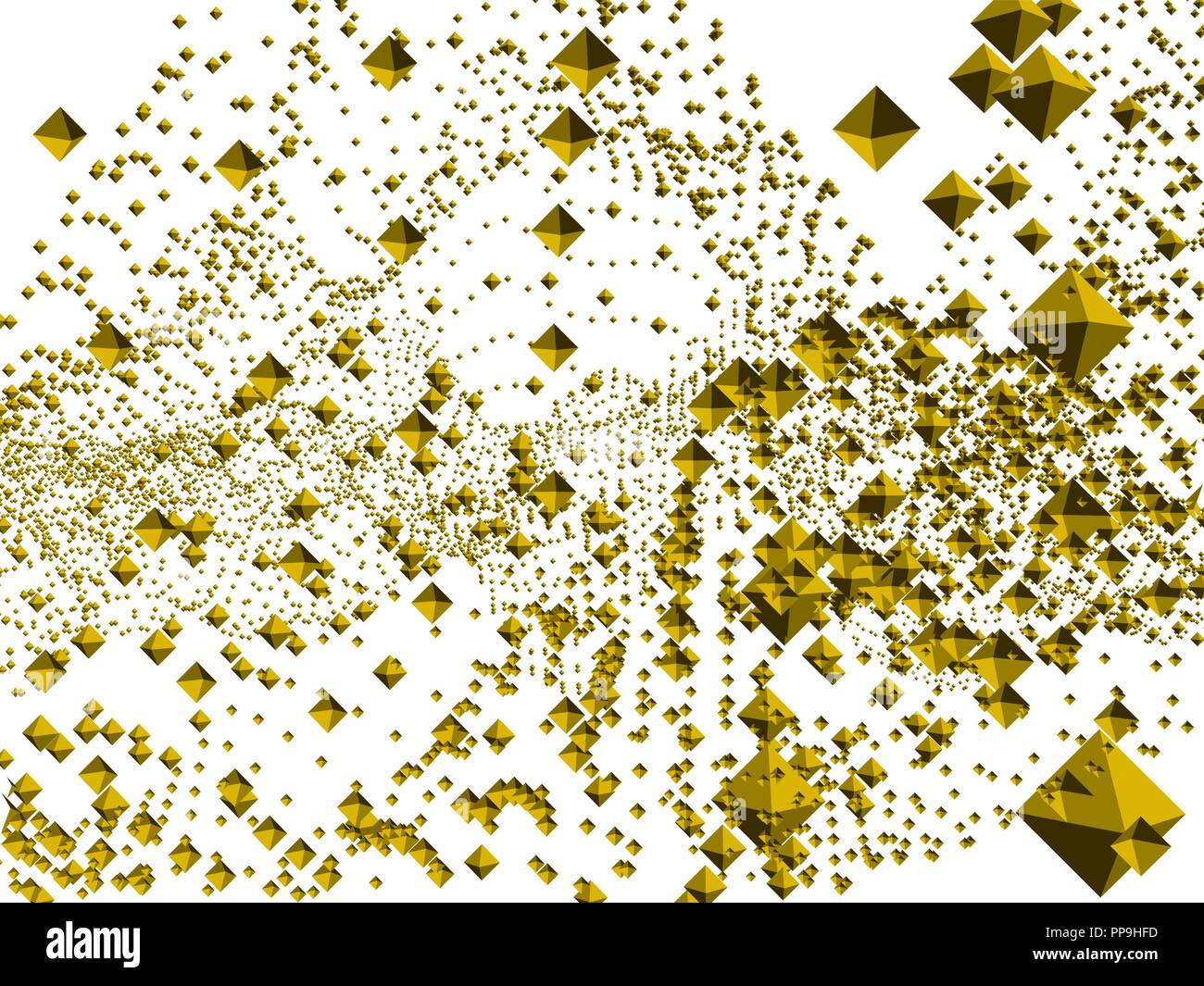 Arrière-plan avec beaucoup de ballons. Près de diamants et de loin. Losanges jaune. Vector illustration. Illustration de Vecteur