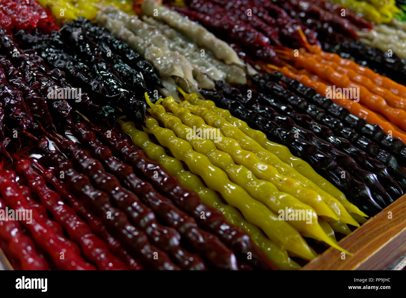 Douceurs orientales marché asiatique fruits épices z Banque D'Images