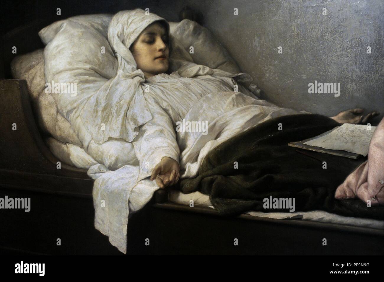 Gabriel Cornelius Ritter von Max (1840-1915). Peintre autrichien, né à Prague. L'Seeress de Prevorst (Frederica Hauffe). Huile sur toile, 1892. Galerie Nationale à Prague. République tchèque. Banque D'Images