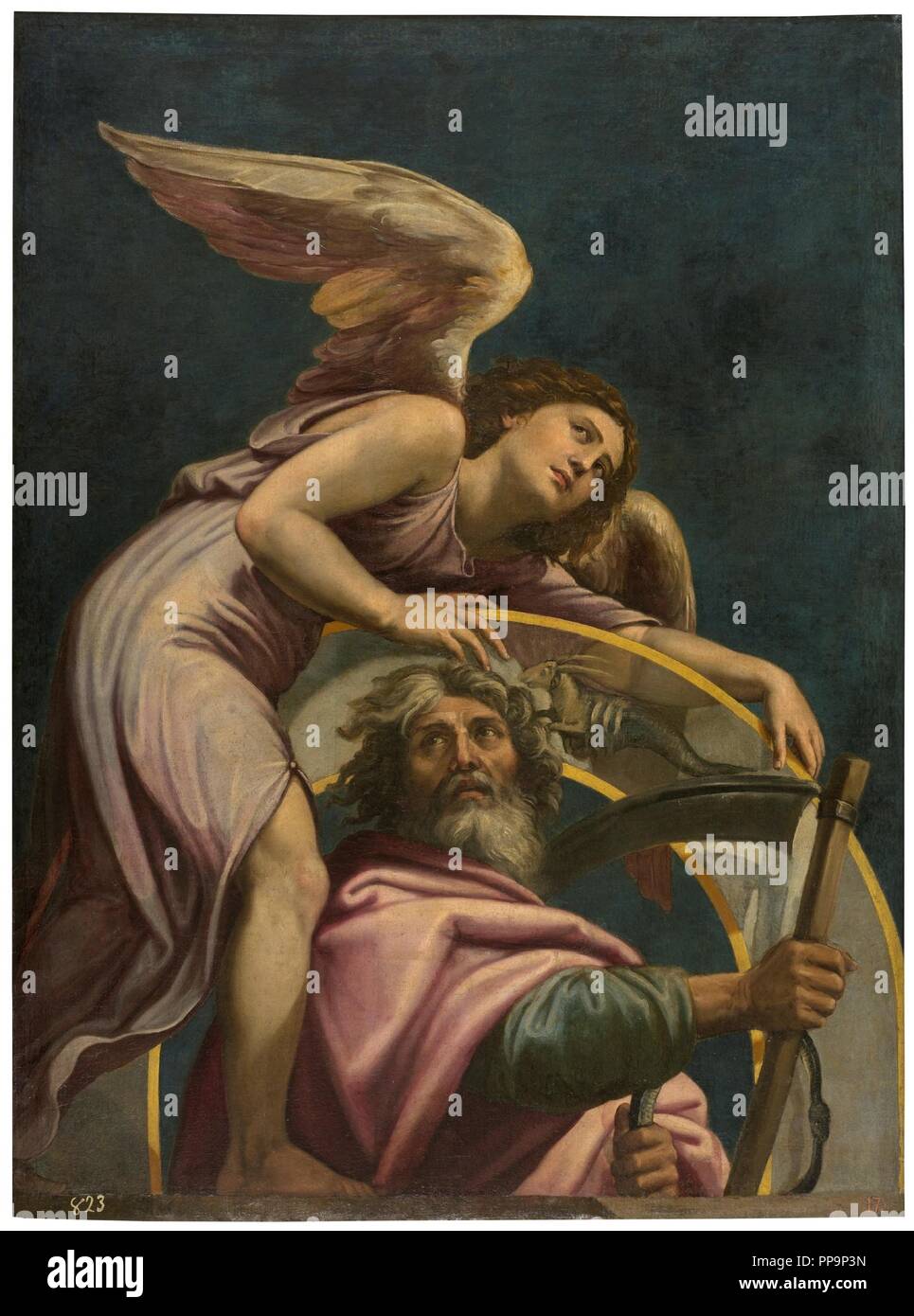 Pietro Facchetti / 'Saturn avec le signe du Capricorne". XVI siècle. Huile sur toile. Musée : Musée du Prado, Madrid, España. Banque D'Images