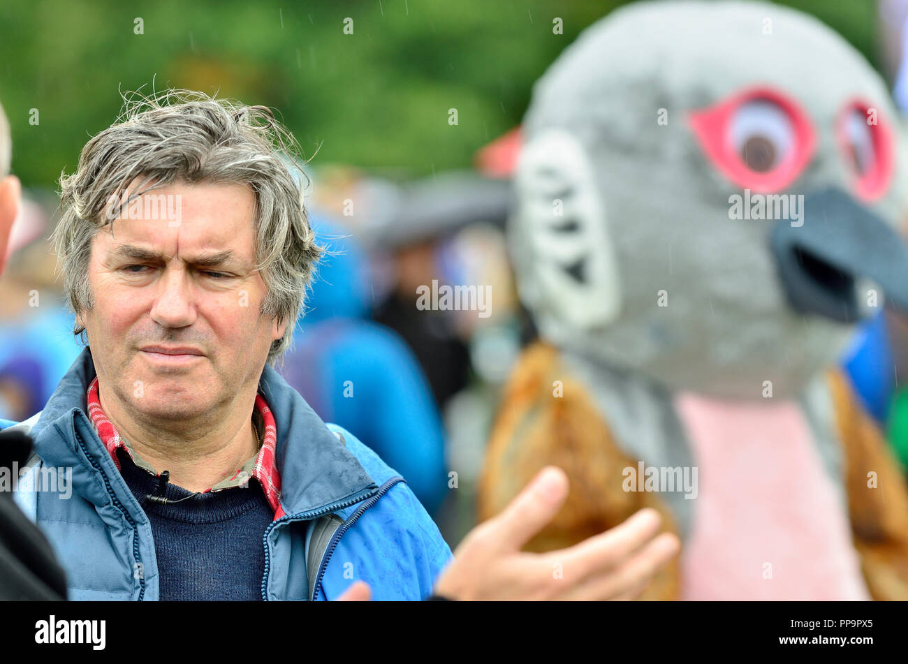 Martin Hughes-Games - nature - présentateur de la BBC dans Hyde Park avant la marche pour la faune, Londres, 22 sept 2018 Banque D'Images