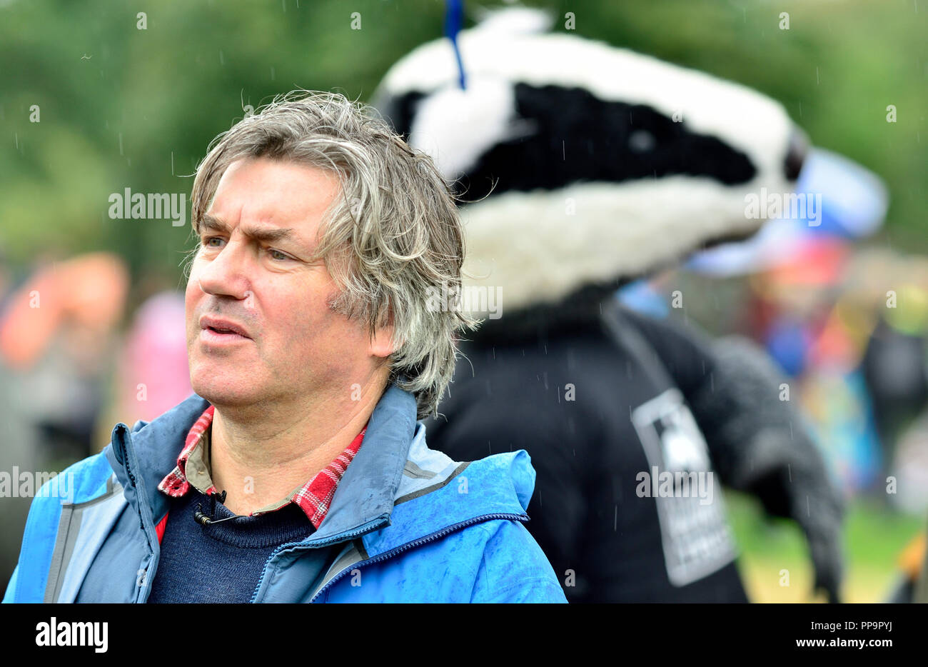 Martin Hughes-Games - nature - présentateur de la BBC dans Hyde Park avant la marche pour la faune, Londres, 22 sept 2018 Banque D'Images