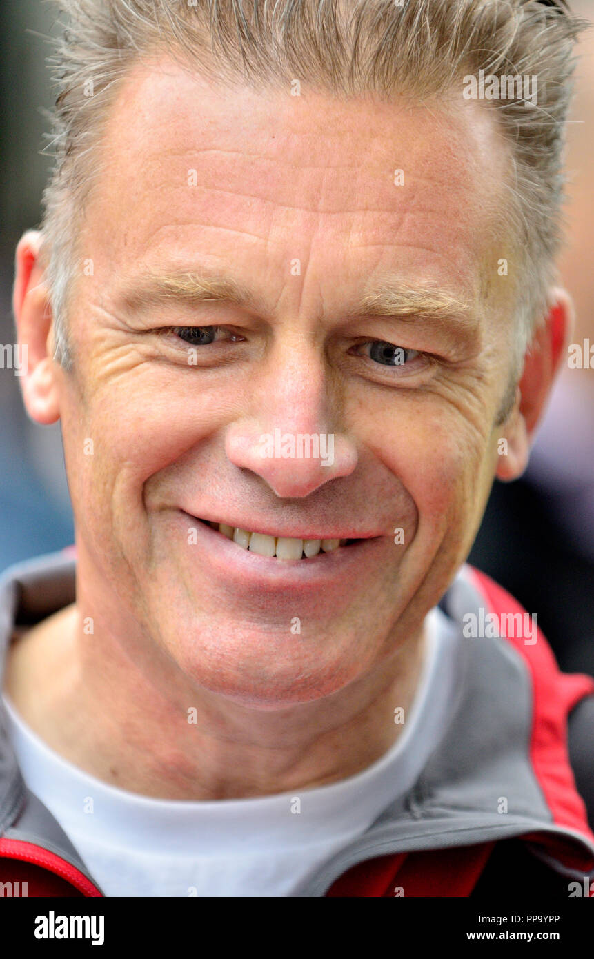 Chris Packham - TV - présentateur de la faune dans la région de Hyde Park avant la marche pour la faune, Londres, 22 sept 2018 Banque D'Images