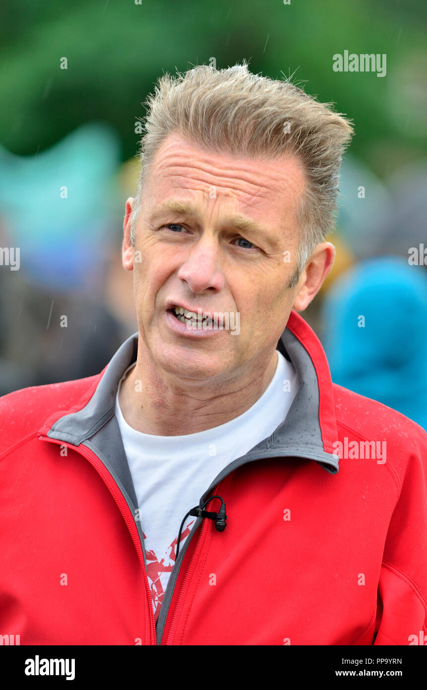 Chris Packham - TV - présentateur de la faune dans la région de Hyde Park avant la marche pour la faune, Londres, 22 sept 2018 Banque D'Images
