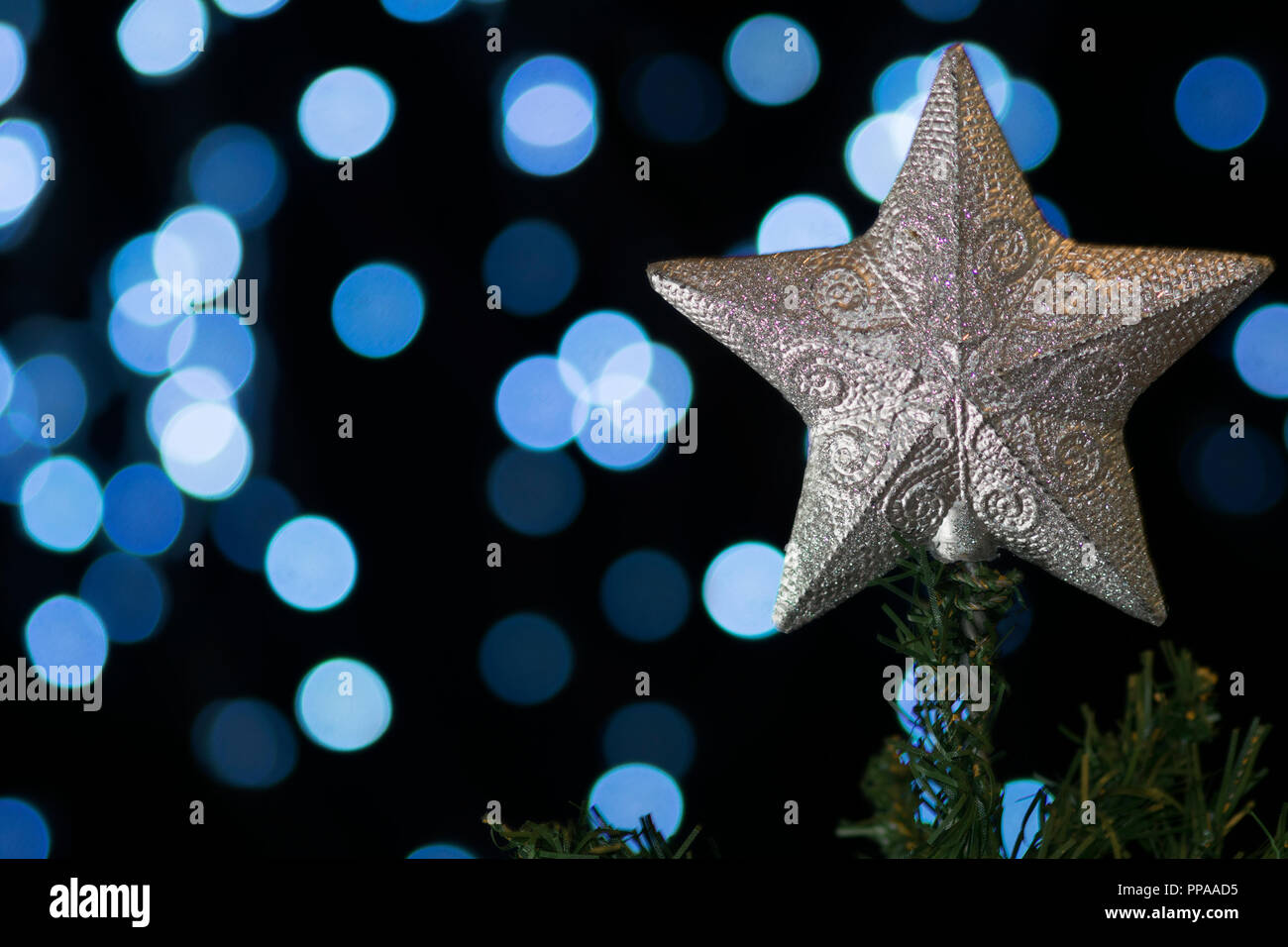 Belen star ou étoile de Noël avec un espace pour écrire Banque D'Images