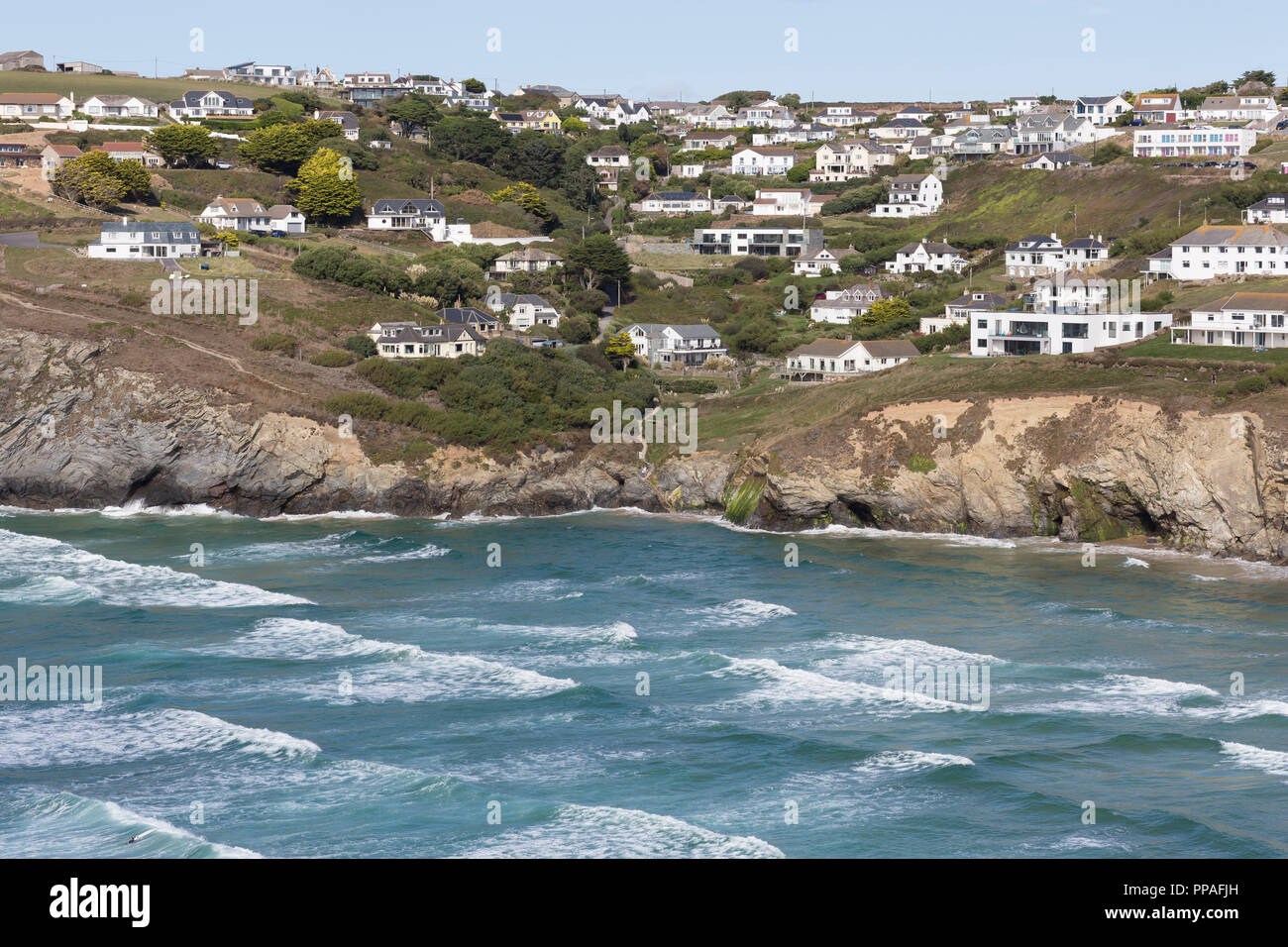 Et Trenance Mawgan Porth, Cornwall, UK Banque D'Images