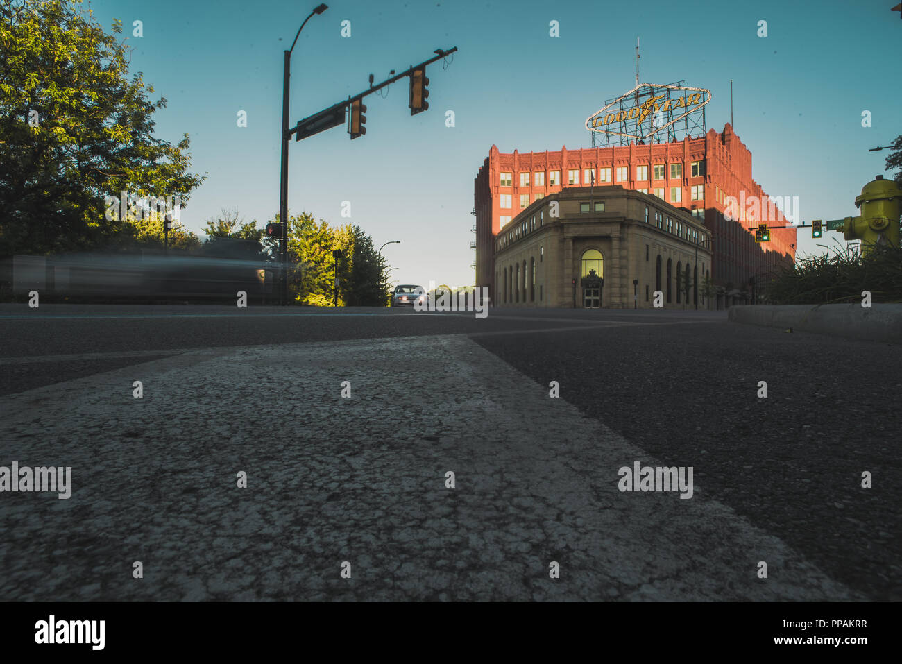 Goodyear Sign in Akron en Ohio Banque D'Images