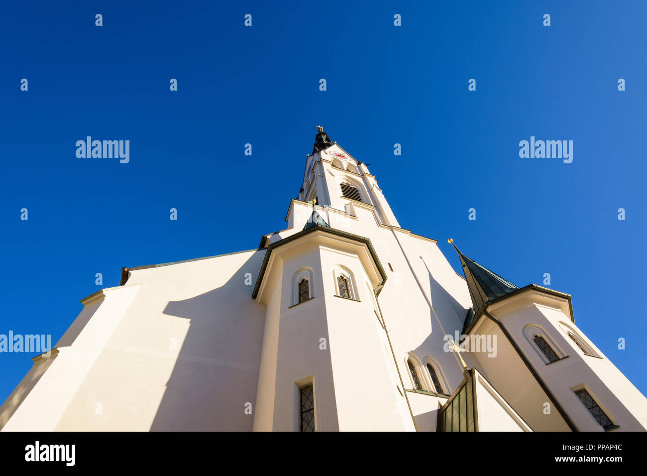 Église paroissiale Maria Himmelfahrt, Bad Toelz, Bad Tolz, Upper Bavaria, Bavaria, Germany Banque D'Images