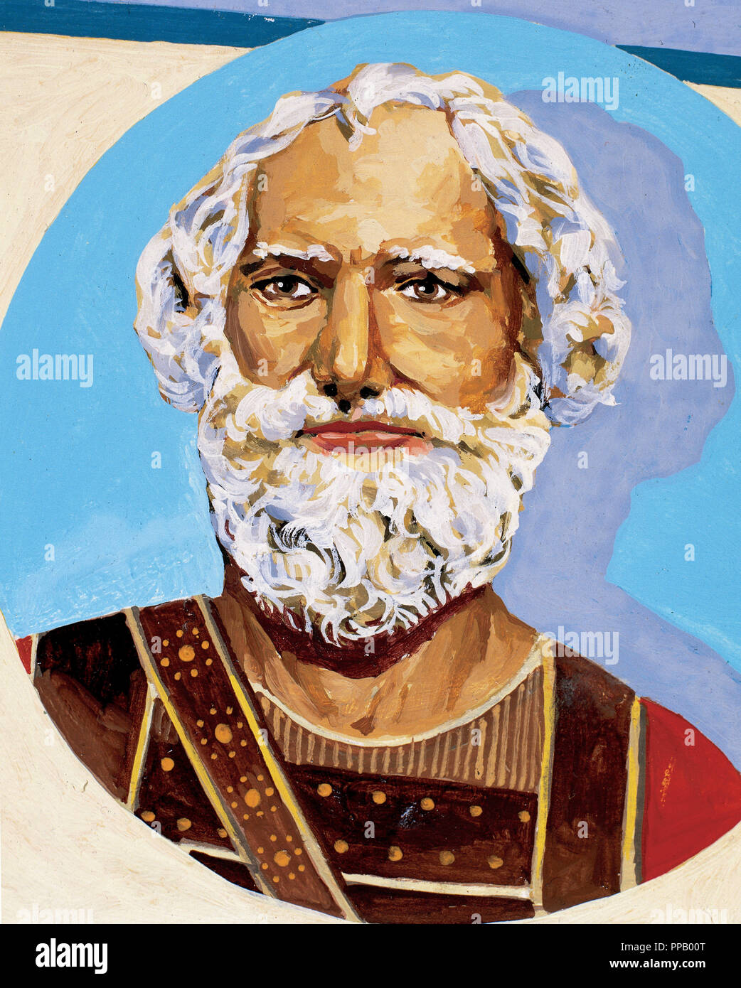 Archimède (Syracuse-Syracuse-287, -212). Mathématicien grec, physicien, ingénieur, inventeur, et astronome. Banque D'Images