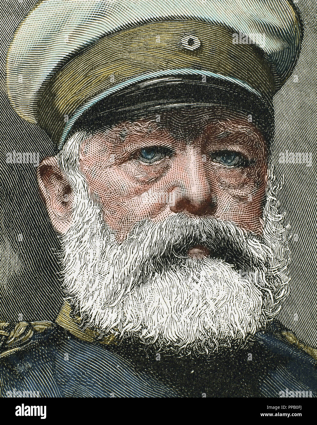 BISMARCK, Otto-Leopold, Prince de (Schonhauser, 1815-Friedrichsruhe, 1898). Homme d'État allemand. Proclamé Chancelier de l'Empire en 1871. En 1890 Guillaume II l'ont forcé à démissionner. Gravure du xixe siècle. Banque D'Images