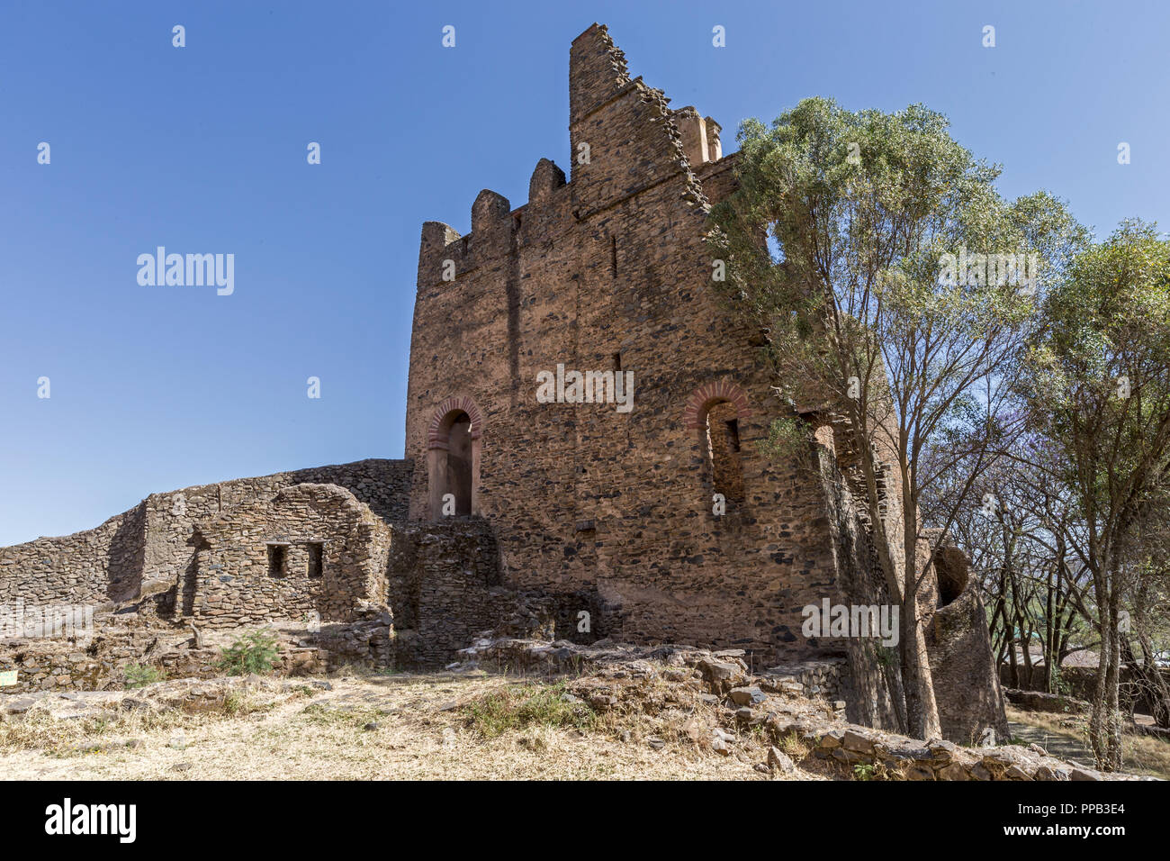 Palais d'Iyasu I, Fasil Ghebbi, Royal Enclosure, Gonder, Ethiopie. Site du patrimoine mondial de l'UNESCO Banque D'Images