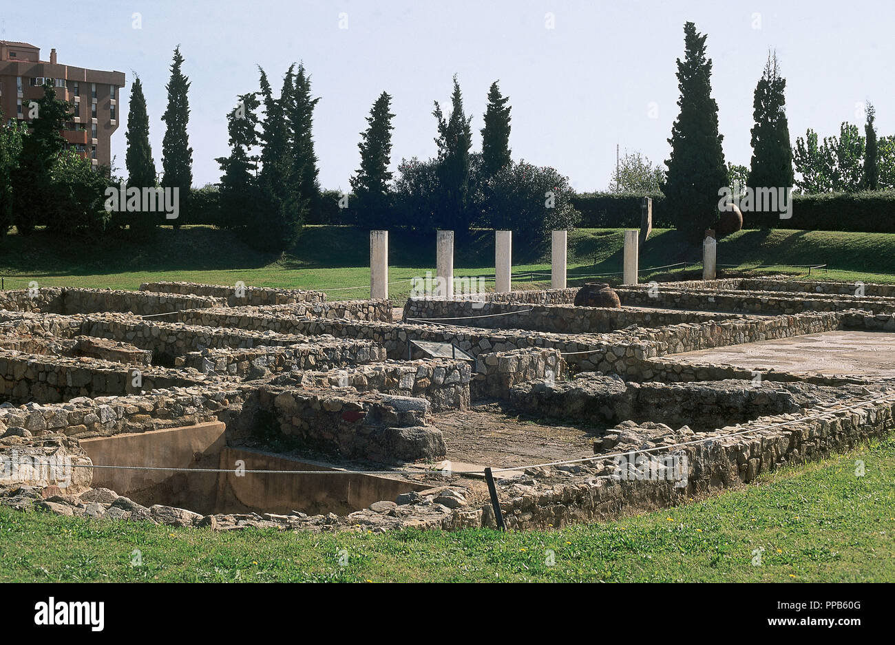 Villa romaine de Torre Llauder (1er siècle avant J.-C. - 3e siècle). Demeure. Près de Mataro, province de Barcelone, Catalogne, Espagne. Banque D'Images