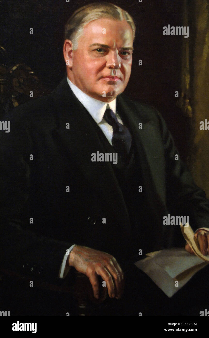 Herbert Hoover (1874-1964). Homme politique américain. 31e président des États-Unis (1929-1933). Portrait (1931) par Douglas (1897-1953 Chandor). National Portrait Gallery. Washington D.C. United States. Banque D'Images