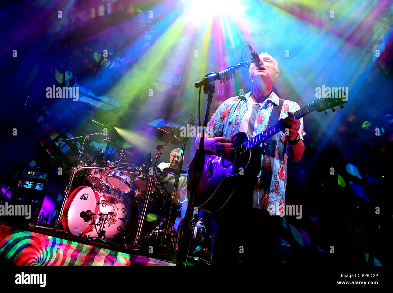 Nick Mason a Saucerful of Secrets, Gary Kemp, Guy Pratt, Lee Harris et Dom Beken, jouer Pink Floyd au Roundhouse, à Chalk Farm Road, London. Banque D'Images