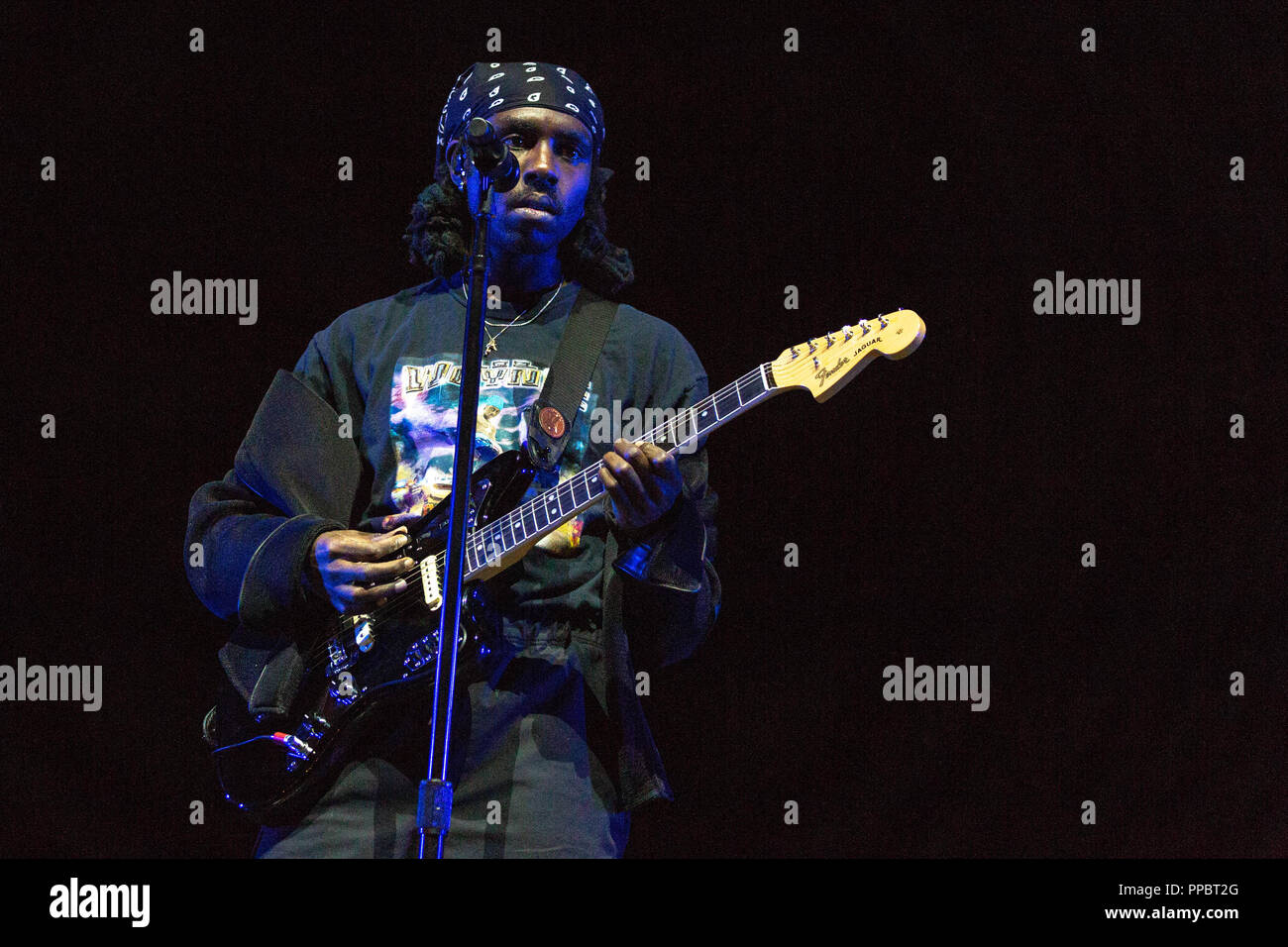Las Vegas, Nevada, USA. 22 Sep, 2018. DEVONTE HYNES (orange sanguine) au cours de la vie est belle musique Festival à Las Vegas, Nevada Crédit : Daniel DeSlover/ZUMA/Alamy Fil Live News Banque D'Images
