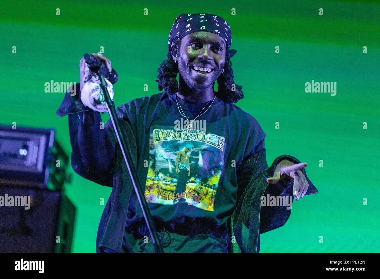 Las Vegas, Nevada, USA. 22 Sep, 2018. DEVONTE HYNES (orange sanguine) au cours de la vie est belle musique Festival à Las Vegas, Nevada Crédit : Daniel DeSlover/ZUMA/Alamy Fil Live News Banque D'Images