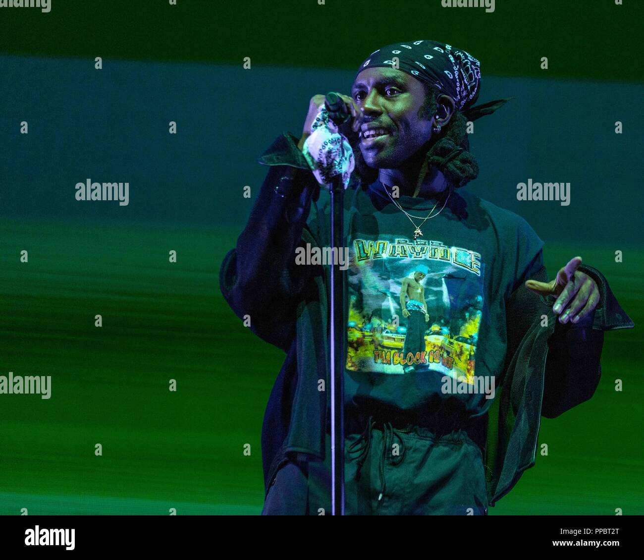 Las Vegas, Nevada, USA. 22 Sep, 2018. DEVONTE HYNES (orange sanguine) au cours de la vie est belle musique Festival à Las Vegas, Nevada Crédit : Daniel DeSlover/ZUMA/Alamy Fil Live News Banque D'Images