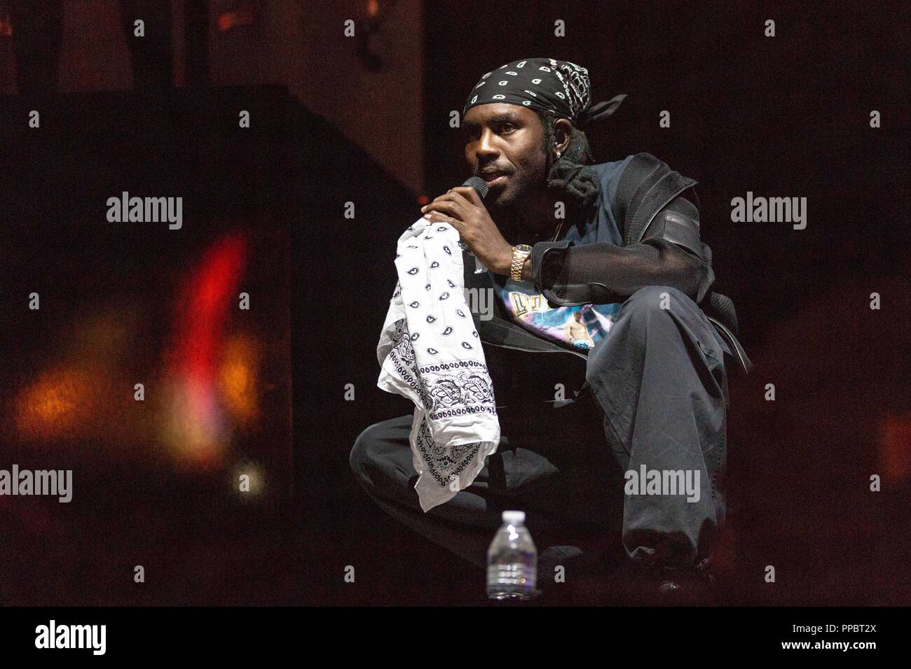 Las Vegas, Nevada, USA. 22 Sep, 2018. DEVONTE HYNES (orange sanguine) au cours de la vie est belle musique Festival à Las Vegas, Nevada Crédit : Daniel DeSlover/ZUMA/Alamy Fil Live News Banque D'Images