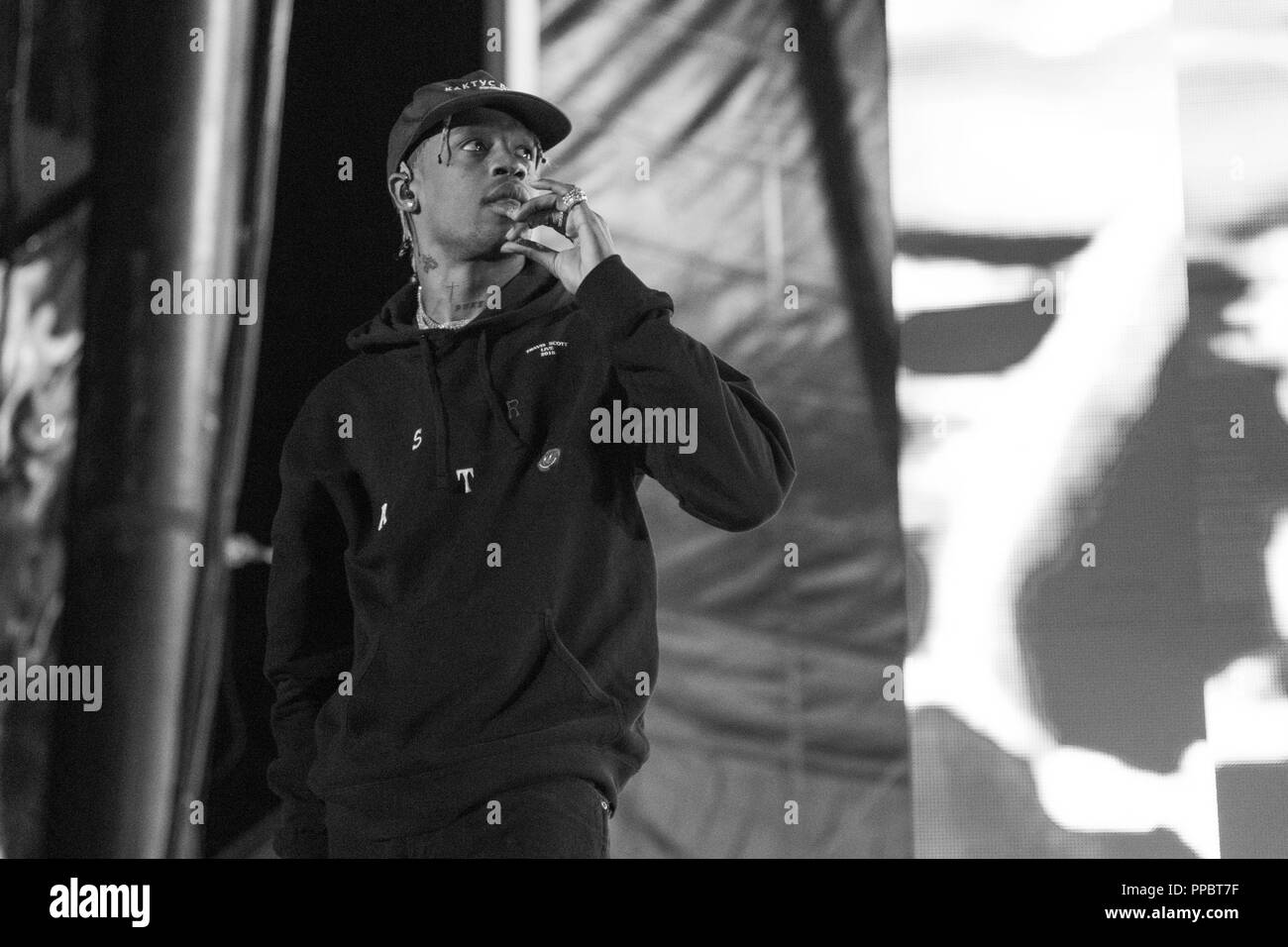 Las Vegas, Nevada, USA. 29Th Sep 2018. Le rappeur TRAVIS SCOTT Au cours de la vie est belle musique Festival à Las Vegas, Nevada Crédit : Daniel DeSlover/ZUMA/Alamy Fil Live News Banque D'Images