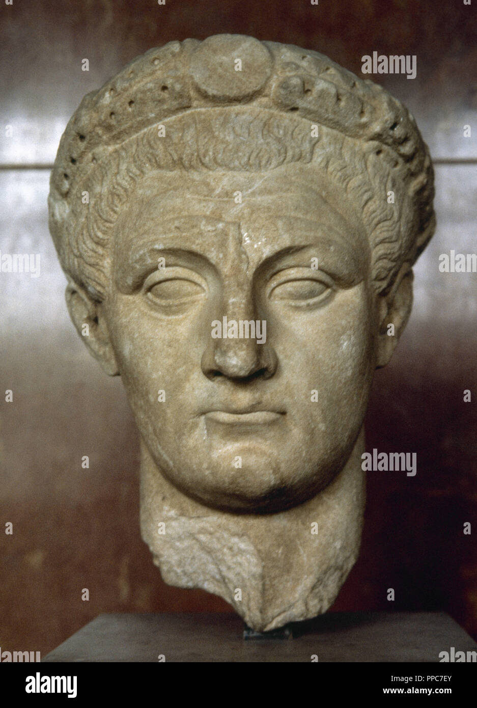 Claudius (Tiberius Claudius Caesar Augustus Germanicus) (10 BC-54). Empereur Romain. Julio-Claudia, Dynasty. Buste idéalisé. En. De Thassos, en Grèce. Musée du Louvre. Paris. Banque D'Images