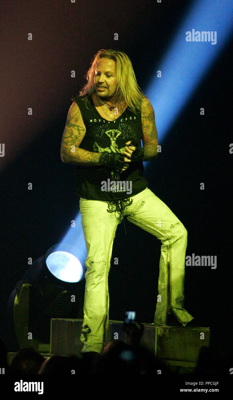 Vince Neil avec Motley Crue se produit en concert au Seminole Hard Rock Hotel and Casino à Hollywood, en Floride le 3 mars 2009. Banque D'Images