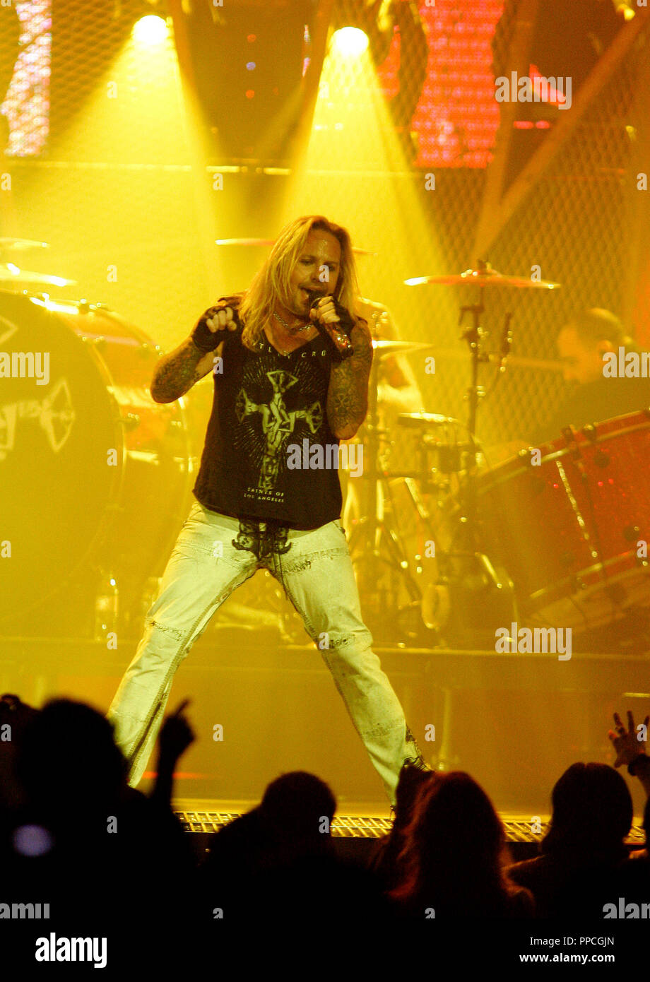 Vince Neil avec Motley Crue se produit en concert au Seminole Hard Rock Hotel and Casino à Hollywood, en Floride le 3 mars 2009. Banque D'Images