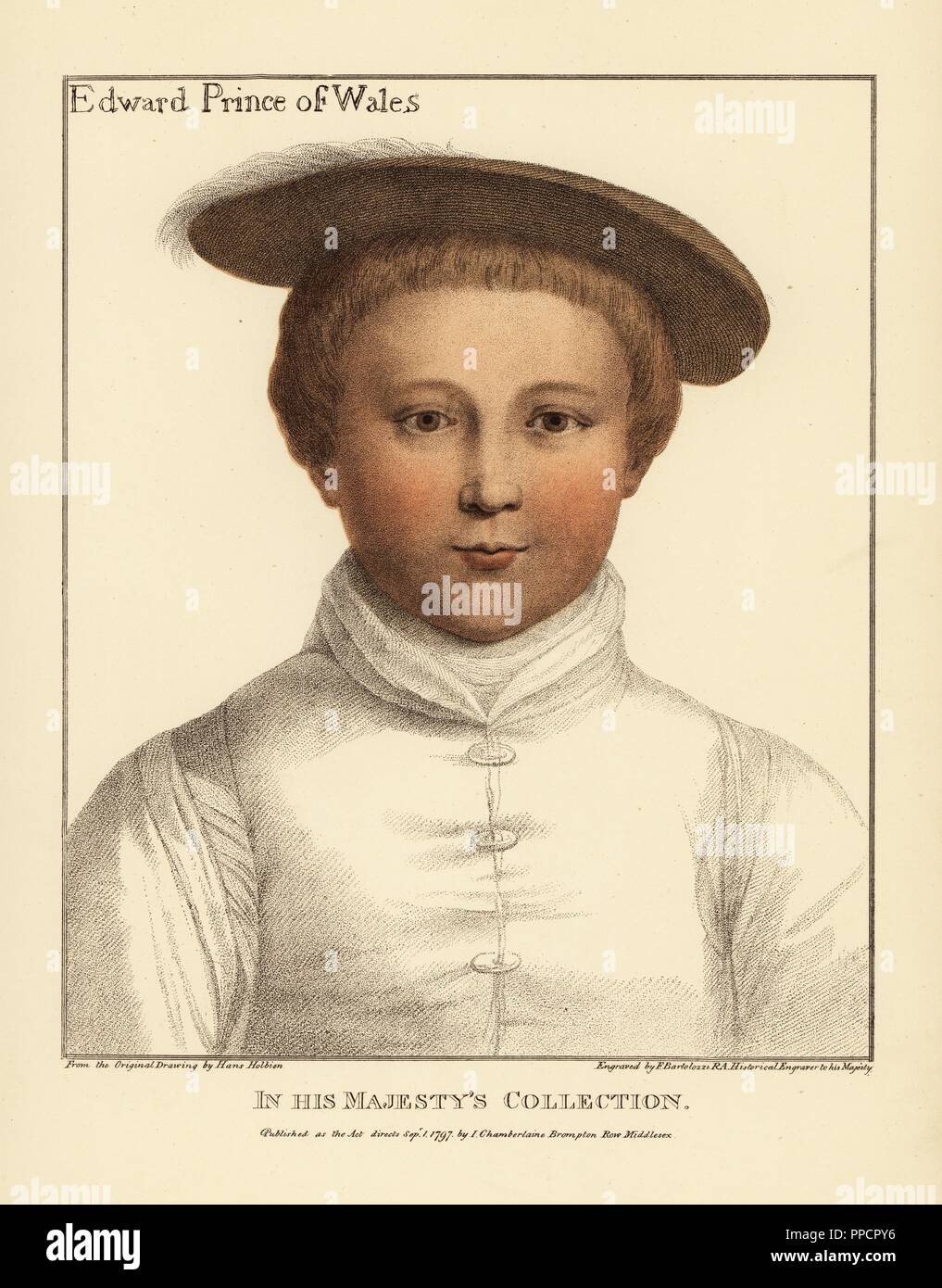 Chromolithographie Ancienne Rare (vers 1910) – Jeune Prince De Galles (futur Édouard VIII) – Encadrée, Portrait Vintage